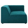 2pc Bartlett Upholstered Fabric Loveseat Teal - Modway - 3 of 4