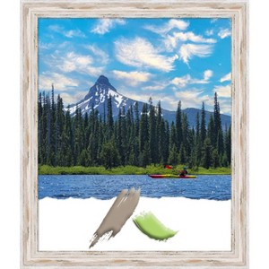 Amanti Art Alexandria White Wash Narrow Wood Picture Frame - 1 of 4