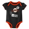MLB San Francisco Giants Infant Girls' 3pk White Bodysuit - 4 of 4