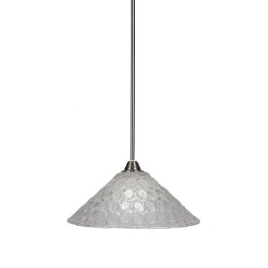 Toltec Lighting Paramount 1 - Light Pendant in  Brushed Nickel with 16" Italian Bubble Shade - 1 of 1