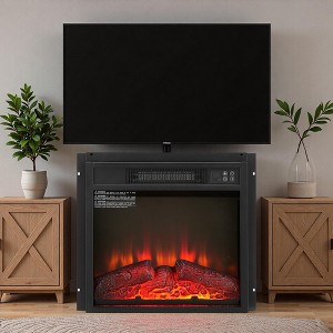 NAYSAYE Indoor Fireplace Insert Slim Design with Realistic Flame and Cozy Warm Ambience for Living Room, Black, 18"*5.16"*17.13" - 1 of 4
