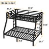 Lycvki Black Metal Twin over Full Bunk Bed for Teens and Adults/No Box Spring Needed - 3 of 4