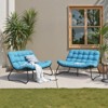 Crestlive Products Outdoor Loveseat 2 Seater , All-Weather Boho Rattan Outdoor Couch with Soft Cushion for Balcony, Poolside, Backyard, Porch - 2 of 4