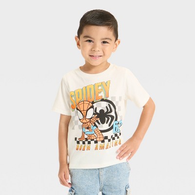 Toddler Boys' Marvel Spidey and Friends "Born Amazing" T-Shirt - Gray 12M