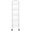 vidaXL 5-Tier Kitchen Trolley White 18.1 in.x10.2 in.x41.3 in. Iron - 4 of 4