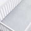 Plush Fitted Crib Sheet Solid - Cloud Island™ Gray - image 3 of 4