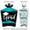 Big Dot of Happiness Teal Graduation Table Decorations - Party Fold and Flare Centerpieces - 10 Count - 3 of 4