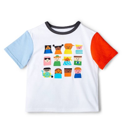 Toddler Kids-Print Color Block Short Sleeve T-Shirt - Christian Robinson x Target White 12M
