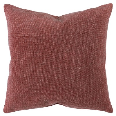 Quilted Heritage Lace Farmhouse 22 X 22 Red Pillow Cover