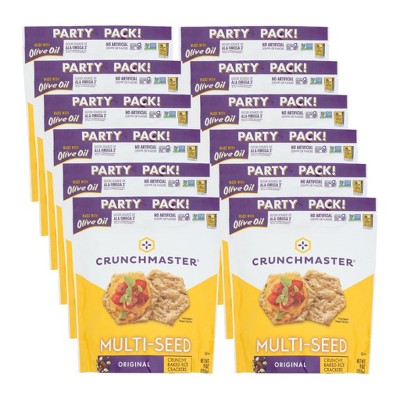 Crunchmaster Original Multiseed Baked Rice Crackers - Case of 12/9 oz
