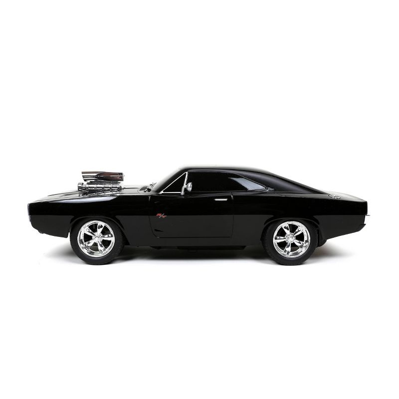Jada Toys Fast &#38; Furious RC 1970 Dodge Charger R/T Remote Control Vehicle 1:16 Scale Glossy Black, 3 of 6