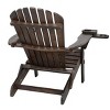 Jiallo Foldable Adirondack Chair with cup holder Conversation Set, 2 Foldable Adirondack Chairs with cup holders with Ottoman and 1 End Table - 3 of 4