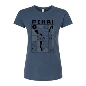 Women's - Pokémon - Pika Squares Fitted Graphic T-Shirt - 1 of 3