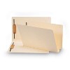 Smead End Tab W-Fold Fastener Folders with Reinforced Tabs, 1.5" Expansion, 2 Fasteners, Legal Size, Manila, 50/Box - 2 of 2