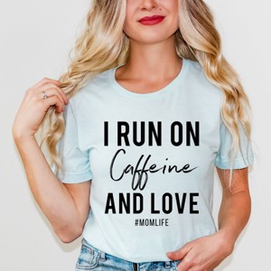 Simply Sage Market I Run On Caffeine And Love Short Sleeve Tee - 1 of 4