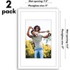 Americanflat 2 Pack of Picture Frames with Mat - Plexiglass Cover - 2 of 4