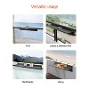 VEVOR Balcony Hanging Table, 12 x 59 in Folding Balcony Railing Table, 50 lbs Loading, Fit Railing from 1" to 5.9", Black - 3 of 4