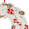 Northlight Plush Peppermint and Candy Canes Christmas Wreath Decoration - 13" - Unlit - 4 of 4