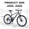 Aukfa 27.5-Inch Mountain Bike 21-Speed Dual Disc Brake Suspension Front Fork Aluminum Alloy Frame Cross-Country Bicycle, Unisex - 2 of 4