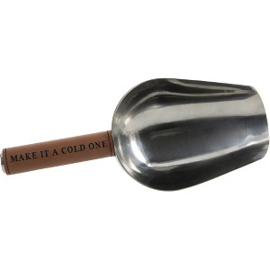 Pavilion Gift Company - Cold One - PU Leather & Stainless Steel Ice Scoop - Food Scoops - 1 of 4