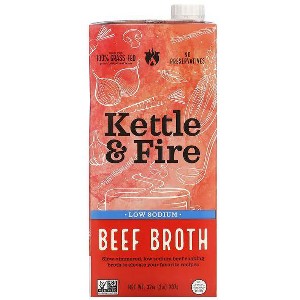 Kettle & Fire Bone Broth Non-GMO No Preservatives Low Sodium Beef 32 oz - 1 of 2
