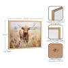 Kate & Laurel All Things Decor 16"x12" Gallery Highland Cow in a Flower Field Landscape Print by The Creative Bunch Studio Gold - 3 of 4