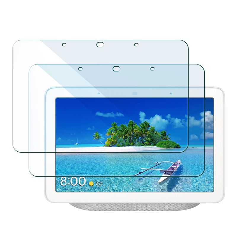 Insten 2-Pack Tempered Glass Screen Protector for Google Nest Hub (7 Inch) Clear, 3 of 5