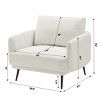 Nebula Vortex 37.5'' White Wide Oversized Armchair Accent Chair Single Seat Sofa for Living Room - 2 of 4