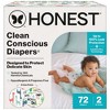 The Honest Company Plant-Based Baby Wipes 864ct + 72ct Clean Conscious Disposable Diapers Size 2 + 78ct Clean Conscious Disposable Diapers size 1 - 3 of 4