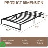 Low Bed Frame Full Size - 10 Inch Heavy Duty Metal Platform, Mattress Foundation, No Box Spring Needed, Noise-Free, Non-Slip - 2 of 4