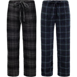 ADR Men's Gift Box of 2 Mens Pajama Pants Flannel Plaids , Plush Fleece Pajama Pants, Lounge Pants, PJ Bottoms - 1 of 4