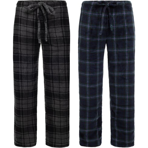 Adr Women's Plush Fleece Pajama Bottoms With Pockets, Winter Pj Lounge Pants  Christmas Plaid 2x Large : Target