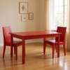 HomeRoots 48" Fire Engine Red Solid Wood Dining Table - 2 of 4