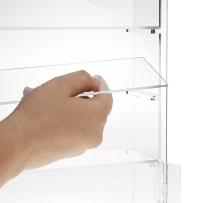 Clear Acrylic 5-Tier Wall Mountable Display Case for Collectibles