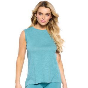 Felina Women's Velvety Soft Slub High-Low Shell Tank - 1 of 2