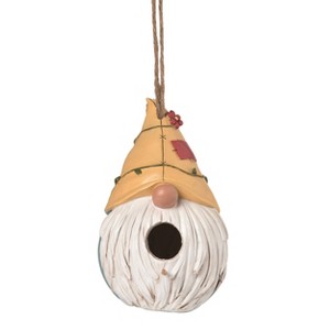 Transpac Resin 8.75" White Spring Gnome Beard Birdhouse - 1 of 2