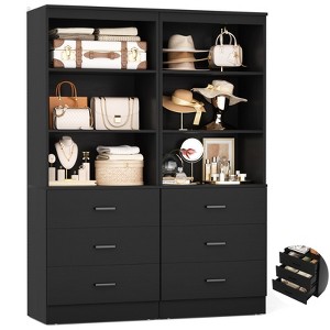 Besiost 24-In Closet Organizer System with Wooden Drawers - 1 of 3