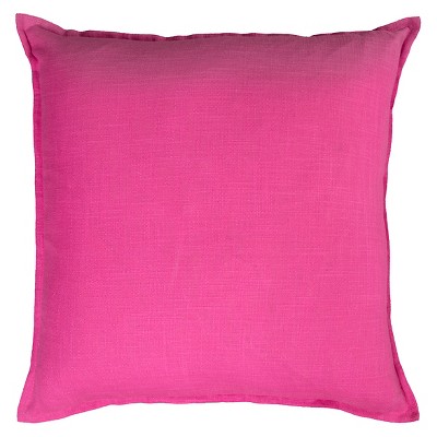 20 x20 Oversize Solid Square Throw Pillow Hot Pink Rizzy Home Cotton Canvas Indoor Zipper Closure Scandinavian Style Target