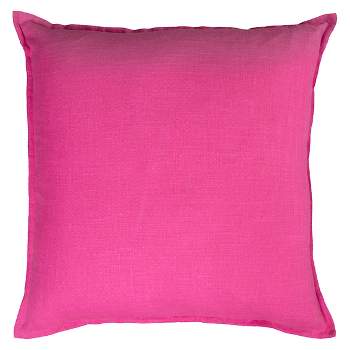 20"x20" Oversize Solid Square Throw Pillow Hot Pink - Rizzy Home