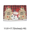 Unique Bargains Christmas Place Mats Christmas Tree Snowman Flax Red Yellow Black 11.8"x17.7" 2 Pcs - 3 of 4