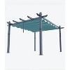 Retractable Aluminum Pergola – 10x10/10x13 Ft Wood-Grain Design, Adjustable Sunshade & Rust-Proof Frame for Patio/Backyard/Garden - 2 of 4