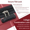 Gulches 24" Hardshell Checked Luggage: Lightweight ABS Suitcase with 25% Expansion, TSA Lock & Double Spinner Wheels - 4 of 4