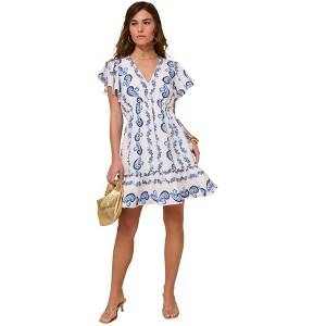 saloni lea wrap mini dress Saloni | Lea Long Dress