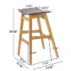 GDFStudio Elise Mid-Century Modern Fabric Upholstered 29.5 Inch Backless Barstools (Set of 2) - 3 of 4