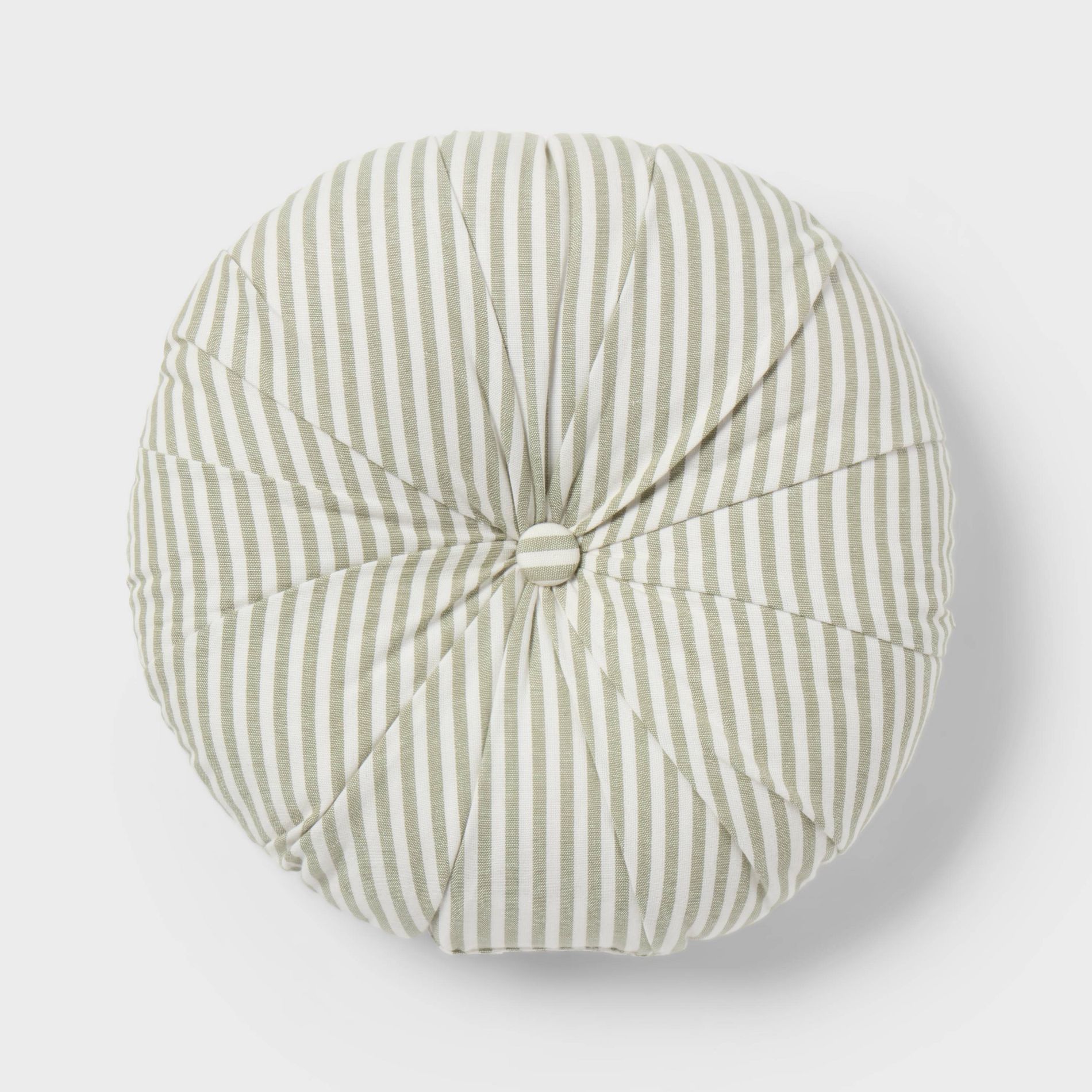 16"x16" Round Striped Decorative Throw Pillow Green for Dorm - Threshold™
