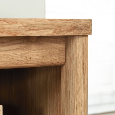 Dover Edge Timber Oak Cubby Storage Bookcase with Adjustable Shelves