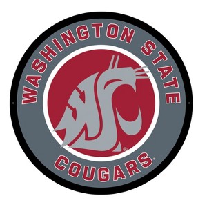 Evergreen Ultra-Thin Edgelight LED Wall Decor, Round, Washington State University- 23 x 23 Inches Made In USA - 1 of 4
