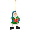 Northlight Glittered Ho Ho Caroling Santa Metal Christmas Ornaments - 5.5" - Set of 4 - 4 of 4