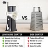 Rotary Cheese Grater with Handle, Manual Cheese Shredder Strong Suction Base. Kitchen Mandoline Vegetable Slicer. Grater for Fruit, Vegetables, Nuts - 3 of 4