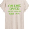 Women's - Instant Message - Anime Over Yes No Oversized Graphic T-Shirt - 2 of 4